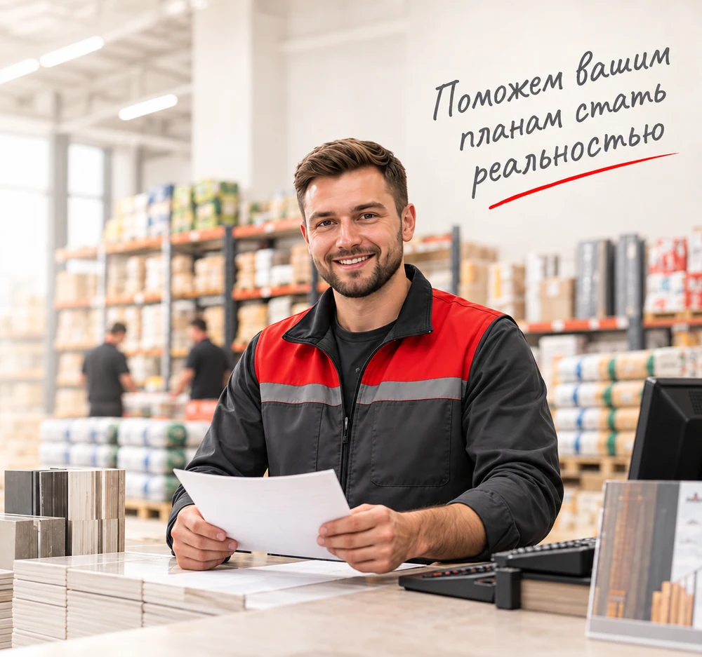 Менеджер строительных материалов. Поможем вашим планам стать реальностью.