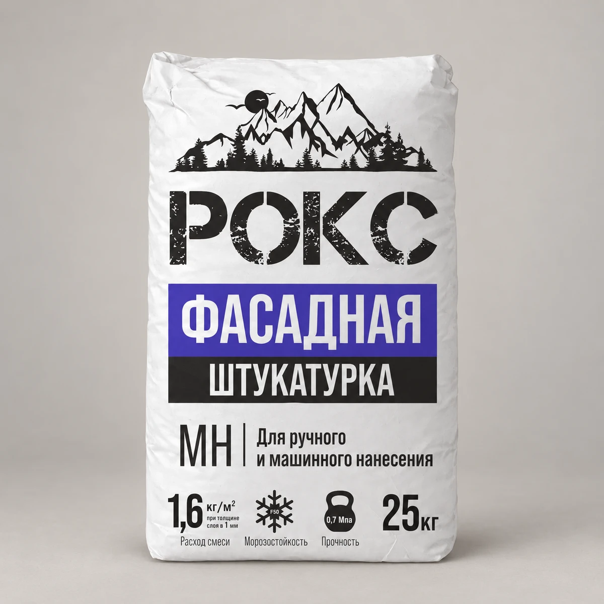 Штукатурка Рокс Фасадная цементная, 25 кг