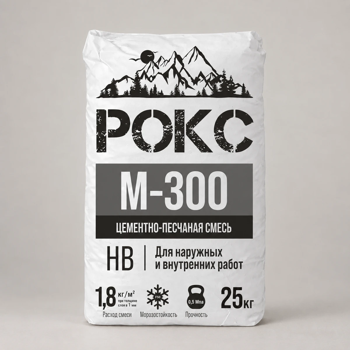 Смесь цементно-песчаная Рокс М300, 25 кг