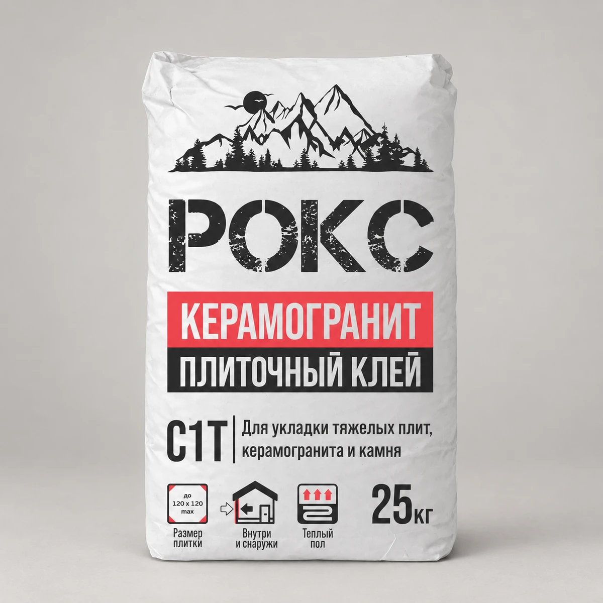 Клей плиточный Рокс Керамогранит, 25 кг
