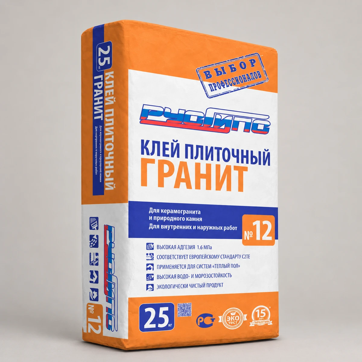 Клей плиточный Русгипс №12 Гранит, 25 кг