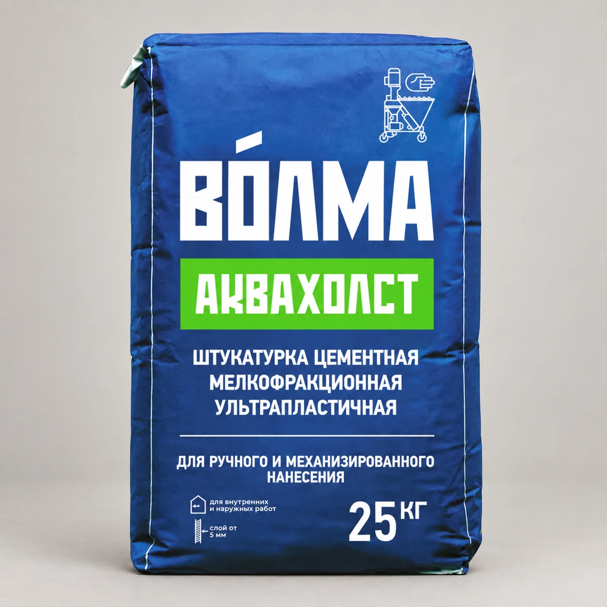Штукатурка ВОЛМА Аквахолст цементная, 25 кг
